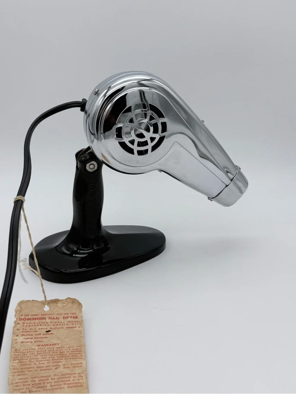 Vintage Dominion Princess Hair Dryer With Handstand Hot Or Cold Air TESTED